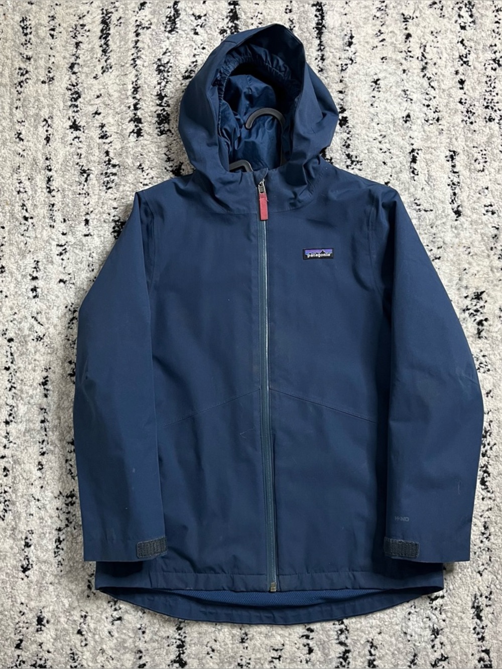 Patagonia Kids Navy Hooded Shell Jacket
